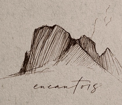 Encanto15 — hand-sketched red rock logo